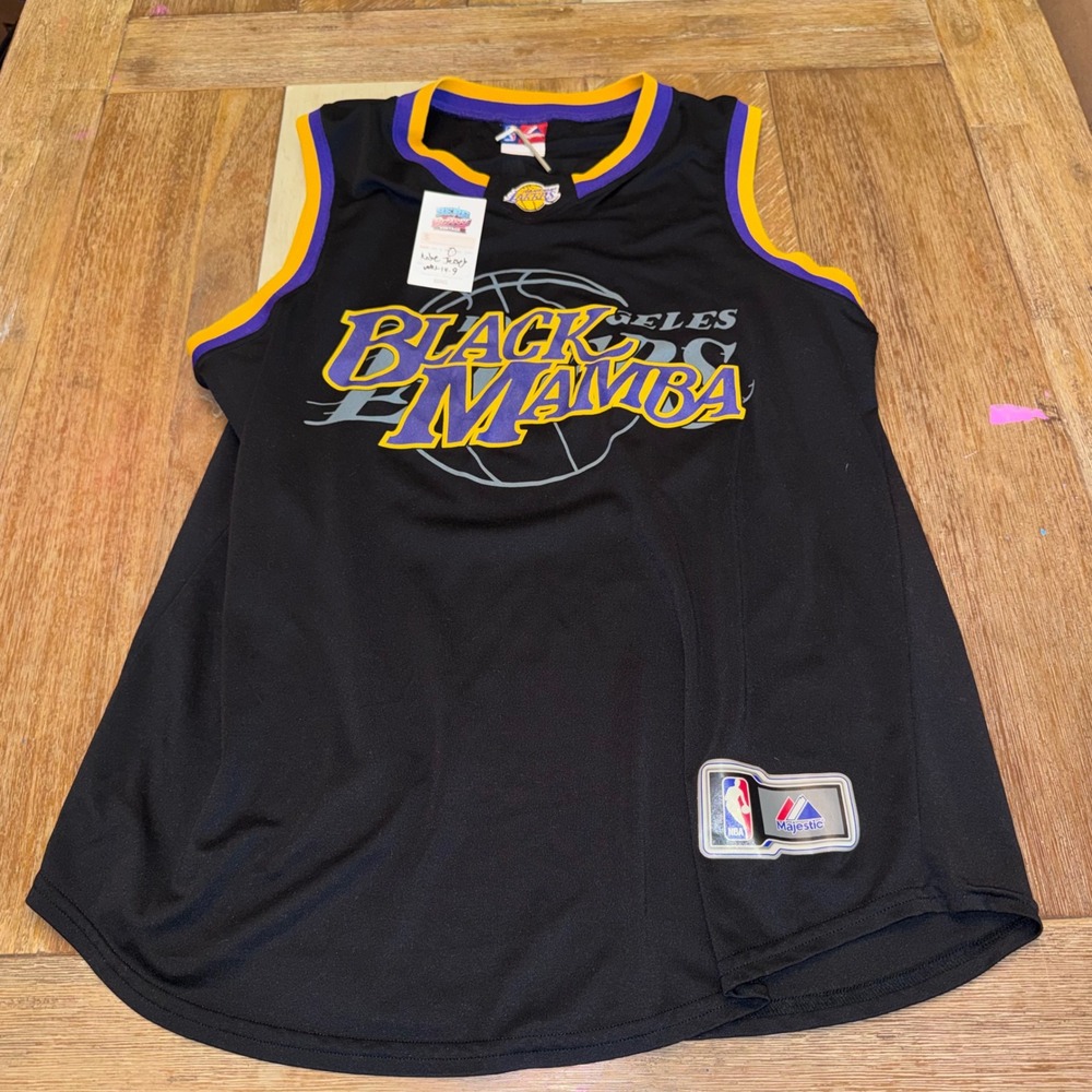 Majestic Kobe Bryant Lakers Jersey Mens L Black Mamba 24 Excellent Basketball
